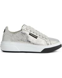 DSquared² - Metallic-Finish Lace-Up Sneakers - Lyst
