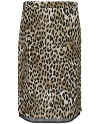 N°21 - Animal-Print Lace Midi Skirt - Lyst
