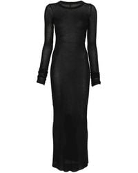 Rick Owens - Ribbed Long-Sleeve Dress - Lyst