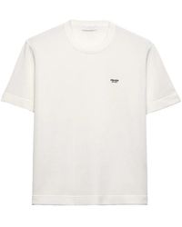 Prada - Pull En Coton À Col Rond - Lyst