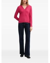 Benetton - V-Neck Long-Sleeve Sweater - Lyst