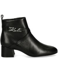 KARL LAGERFELD - 50Mm Logo Ankle Boots - Lyst