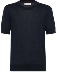 Brunello Cucinelli - スラブ ファインニットtシャツ - Lyst