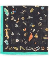 Paul Smith - Charm-Print Cotton Scarf - Lyst