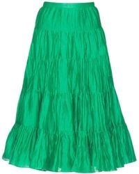 Alexis - Ondine Tiered Crinkled A-Line Skirt - Lyst