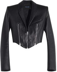 Mugler - Chaqueta Corta Con Cremallera - Lyst