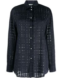 DURAZZI MILANO - See-through Check-pattern Shirt - Lyst