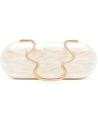 Cult Gaia - Ilaria Marbled-Effect Sculptural Clutch Bag - Lyst