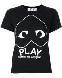 COMME DES GARÇONS PLAY - Upside Down Logo Print T-shirt - Lyst