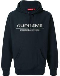 Supreme Hoodie Met Logo - Blauw