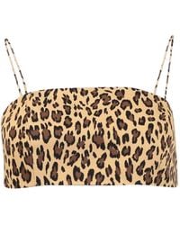 Adam Lippes - Leopard-Print Bandeau Top - Lyst