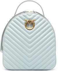 Pinko - Love Quilted Leather Backpack - Lyst