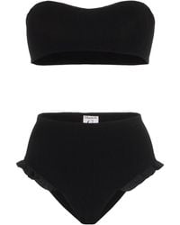 Hunza G - Osiris Bandeau High Waisted Frill Bikini - Lyst