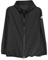 Moncler - Chaqueta Con Capucha Y Parche Del Logo - Lyst