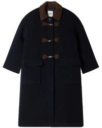 Sandro - Abrigo De Lana Con Cierre De Trenca Y Cuello De Camisa - Lyst