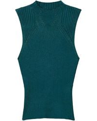 Twinset - Ribbed Mock-Neck Top - Lyst