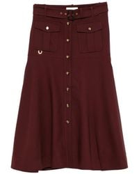 Zimmermann - Belted Button-Front Midi Skirt - Lyst