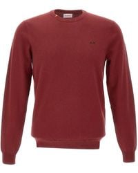 Sun 68 - Crew-Neck Ribbed-Cuff Sweater - Lyst