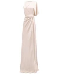 Gemy Maalouf - Asymmetrical-Neckline Draping Maxi Dress - Lyst