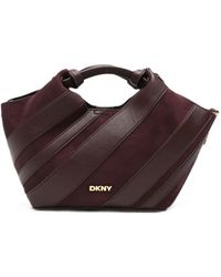 DKNY - Small Paula Panelled Leather-Trim Tote Bag - Lyst