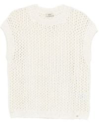 Herno - Stricktop Mit Lochmusterdetails - Lyst