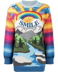 Stella McCartney Trui Met Print - Blauw