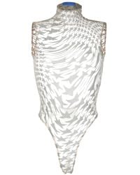 Mugler - スターメッシュ ノースリーブ ボディスーツ - Lyst