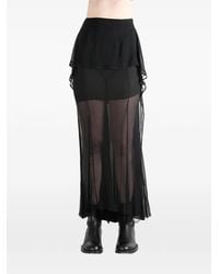 Yehuafan - Jupe Longue À Design Superposé - Lyst