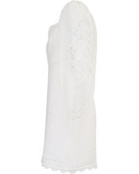 FARM Rio - Abito Corto Con Ricamo E Maniche A Palloncino - Lyst