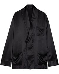 Delos - Gilbert Double-Breasted Silk Jacket - Lyst