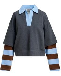 Essentiel Antwerp - Kantelou Polo-Collar Sweatshirt - Lyst