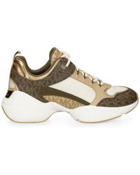 MICHAEL Michael Kors - Monogram-Print Panelled Sneakers - Lyst