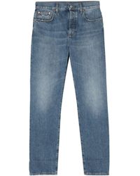 Gucci - Low Waist Straight Jeans Met Horsebit-detail - Lyst