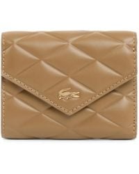 Lacoste - Crocodelle Leather Billfold Wallet - Lyst