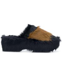 Marni Mules mit Keilabsatz - Blau