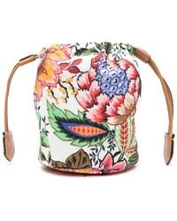 Etro - Floral-Print Bucket Bag - Lyst