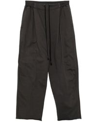 The Viridi-anne - Pantalon À Lien De Resserrage Et Bords Francs - Lyst