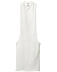Versace - Embroidered Stretch Cotton-Jersey Tank Mini Dress - Lyst