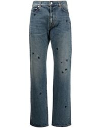 Undercover - Embroidered Straight-leg Jeans - Lyst