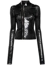 Rick Owens - Gary Sequined Zip-up Jacket - Lyst