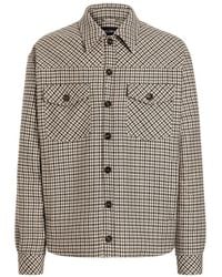 Dolce & Gabbana - Quilted Houndstooth Wool Jacket - Lyst