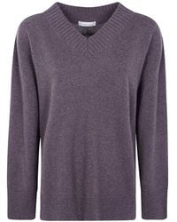 Liviana Conti - V-Neck Long-Sleeves Sweater - Lyst