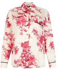 Liu Jo - Blouse Met Bloemenprint En Afwerking - Lyst