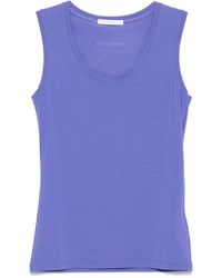 Patrizia Pepe - U-Neck Fly-Detail Tank Top - Lyst