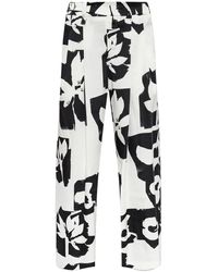 Issey Miyake - Hose Mit Abstraktem Print - Lyst
