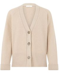 Fedeli - Ribbed-Knit V-Neck Cardigan - Lyst