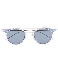 Thom Browne Zonnebril Met Klep - Metallic