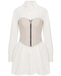 Hamza - Robe-Corset Maris À Fermeture Zippée - Lyst