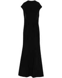 Jil Sander - Vestido Largo Drapeado - Lyst