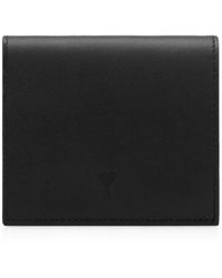 Ami Paris - Cowhide Leather Bifold Wallet With Ami De Coeur - Lyst